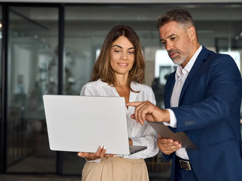Professionals implementing a marketing strategy